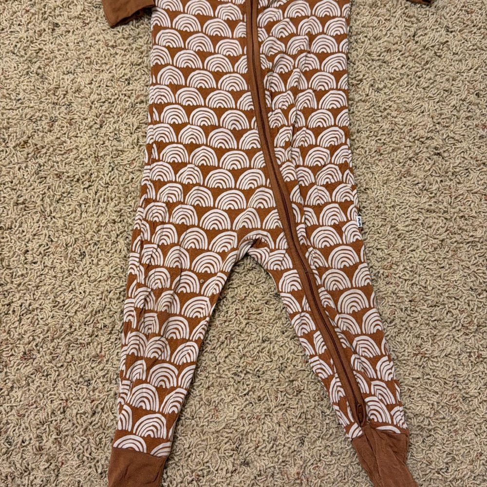 Little Sleepies Brown and White Kids Pajama Set